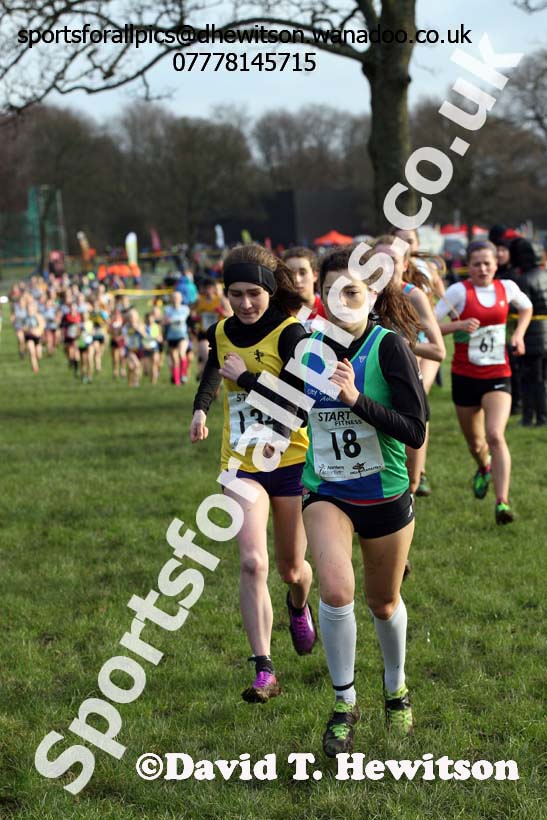Womens under-17 Northern Cross Country Champs., Witton Park, Blackburn. Photo: David T. Hewitson/Sports for All Pics